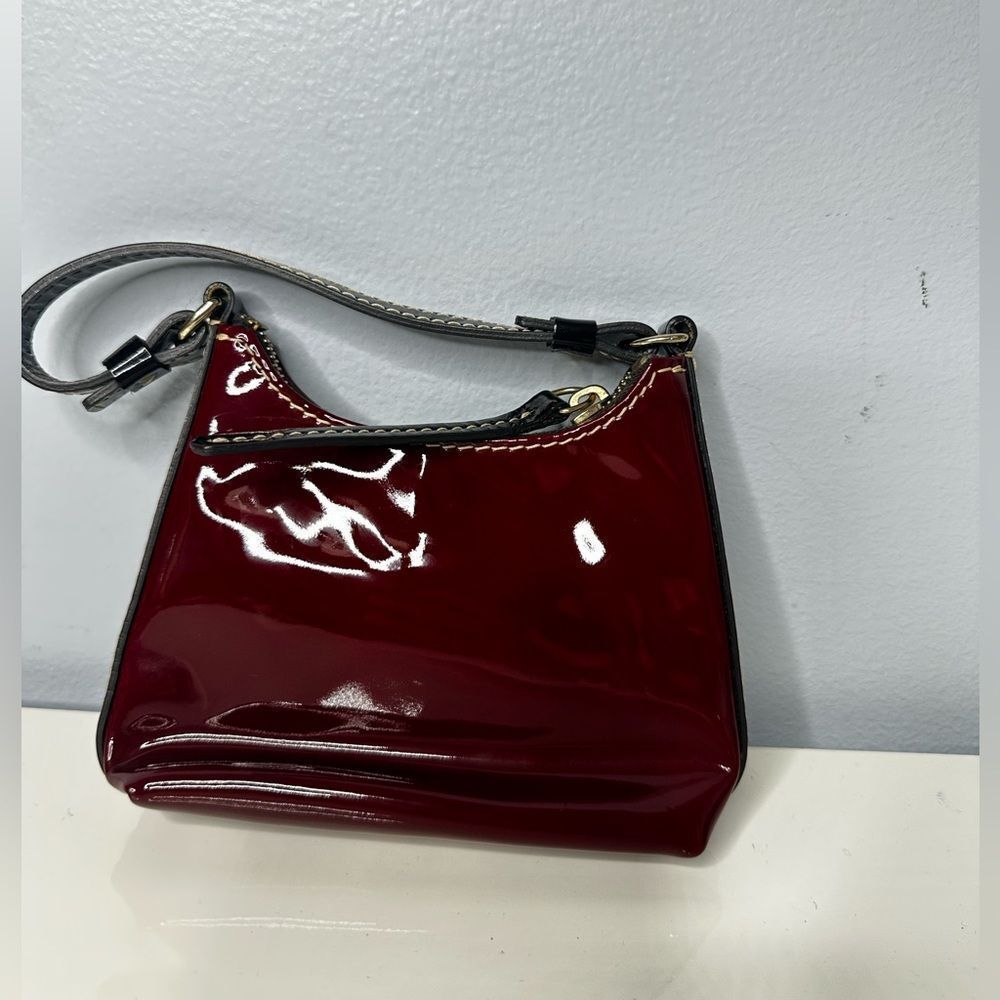 Dooney & Bourke Bitsy Mini Vintage Burgundy Bag - Picture 2 of 5